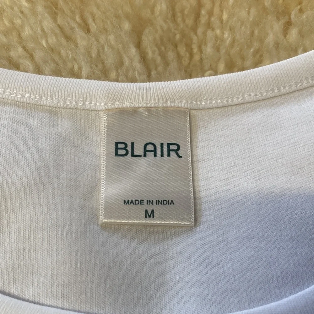 Blair white tank with with patriotic embroidery size M